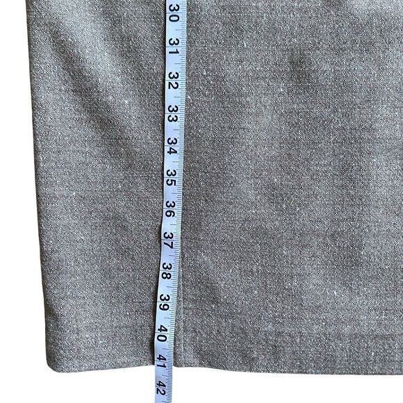 Max Mara Midi Sheath Dress US 8 IT 42 Oatmeal Sleeveless Wool Old Money Career - Picture 6 of 10